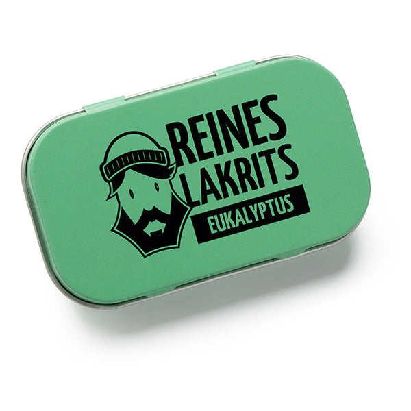Tin of pure licorice eucalyptus