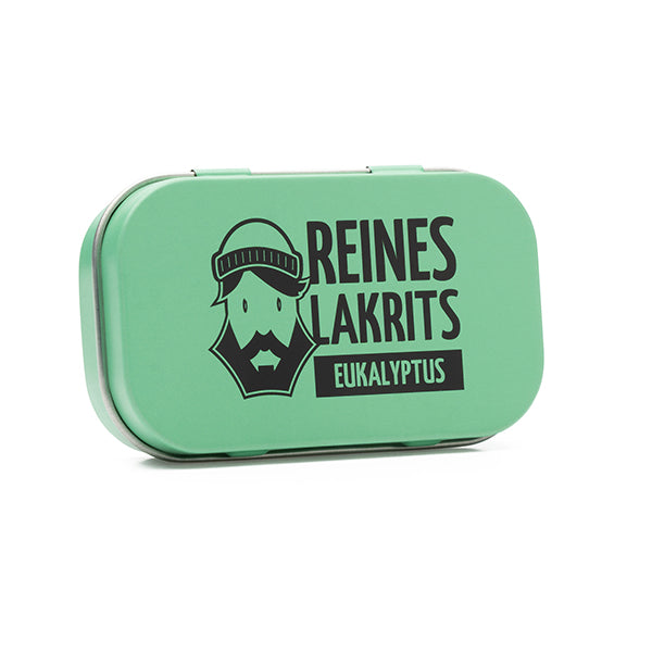 Tin of pure licorice eucalyptus