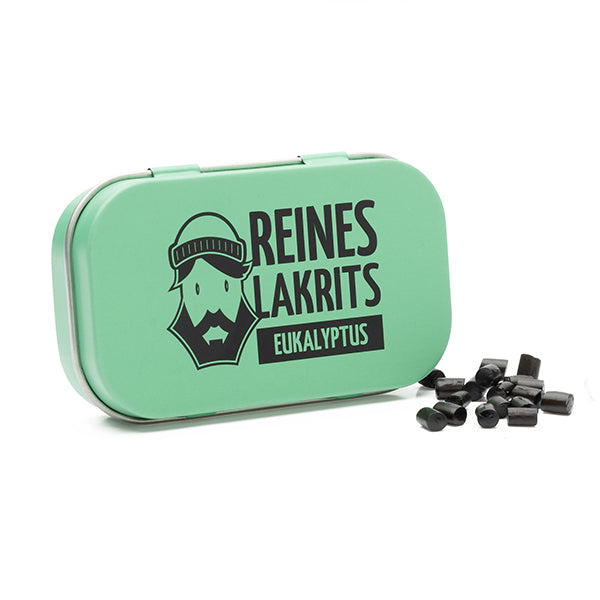 Tin of pure licorice eucalyptus