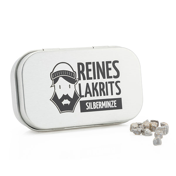 Tin of Pure Liquorice Silver Mint